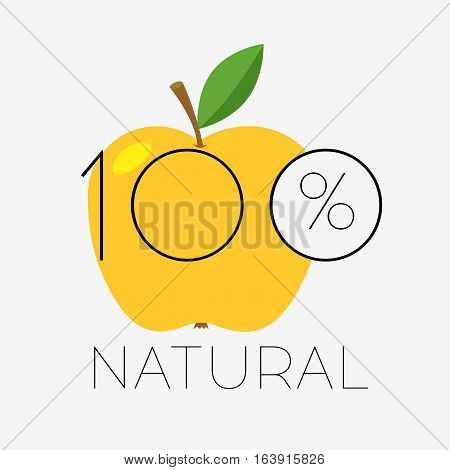 Yellow Apple With Missing A Bite