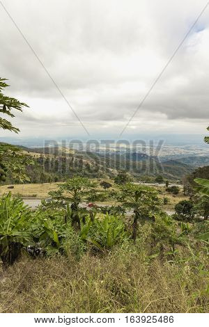 The beauty of the natural mountain sunset in Khao Kho Thailand Phu Tub Berk