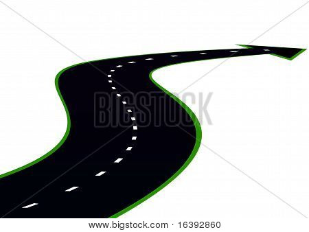 Winding vej