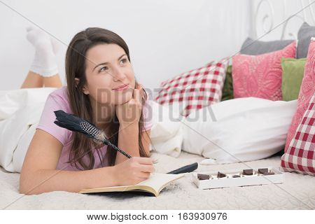 Girl Writing Diary