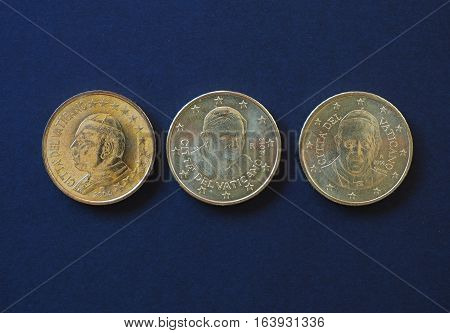 Pope John Paul Ii, Benedict Xvi And Francis I 50 Cents Coins