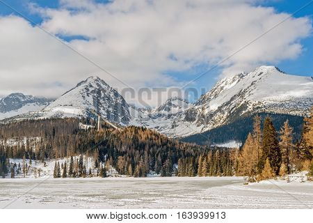 Winter in High Tatras Mountains. High Tatry. Slovakia. Vysoke Tatry.