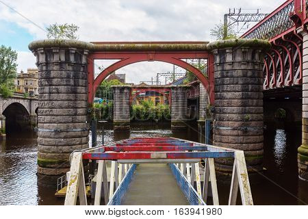 Remains Of The Original Caledonian Bridge In Glasgow