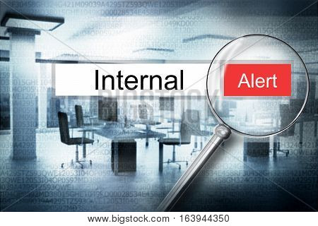 reading word internal browser search security alert 3D Illustration
