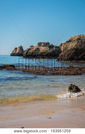 Vau beach in Portimao. This beach is a part of famous tourist region Algarve