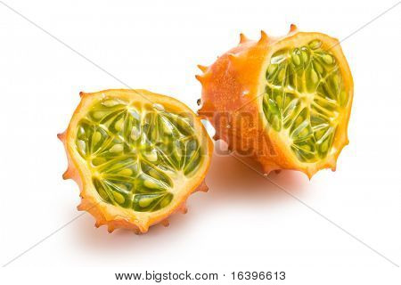 kiwano 과일 흰 배경에 고립