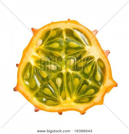 kiwano 과일 흰 배경에 고립