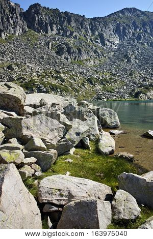 Amazing Landscape with Dzhano peak and Argirovo lake, Pirin Mountain, Bulgaria