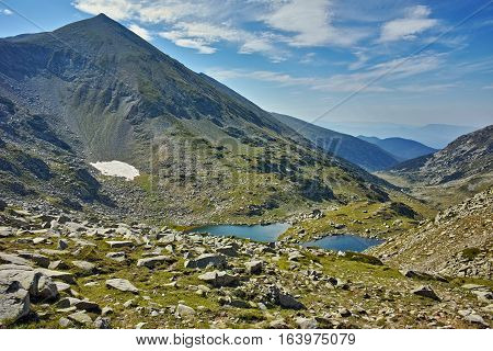 Amazing panorama around Argirovo lake, Pirin Mountain, Bulgaria