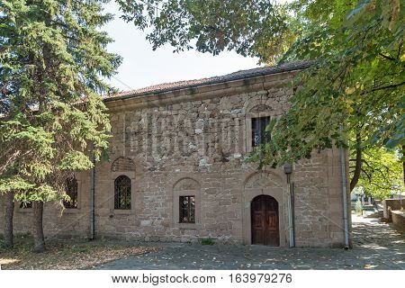 PERUSHTITSA, BULGARIA - SEPTEMBER 4 2016: Church monument St. Archangel Michael, Perushtitsa, Plovdiv Region, Bulgaria