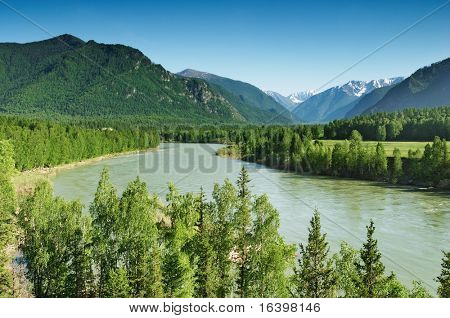 Mountain floden Katun