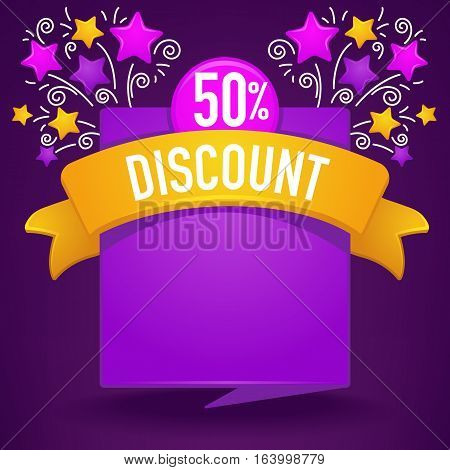 glossy and shine discount and sale banner