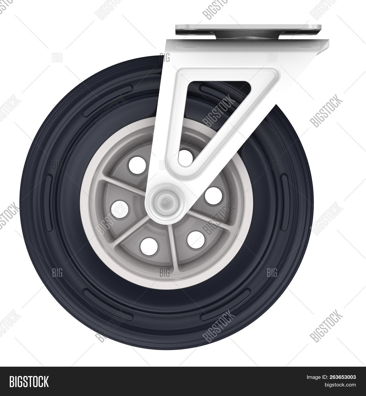 Trolley Wheel. Swivel Image & Photo (Free Trial) Bigstock