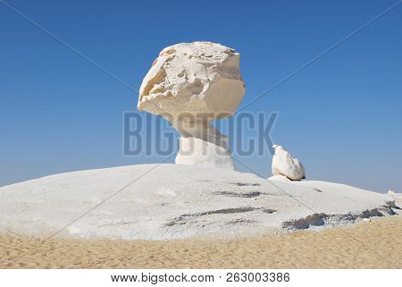 Beautiful Abstract Nature Rock Formations Aka Sculptures Chicken And Mushroom At Sunset In Western W