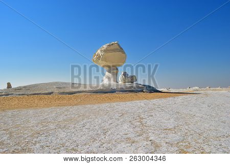 Beautiful Abstract Nature Rock Formations Aka Sculptures Chicken And Mushroom At Sunset In Western W