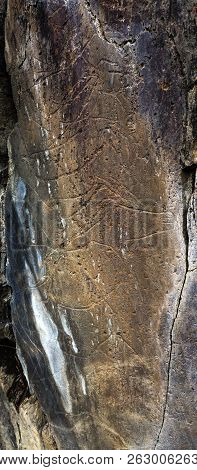 Coa Valley, Portugal - June 22, 2018:  The Prehistoric Rock Art Site Of The Coa Valley Is An Open Ai