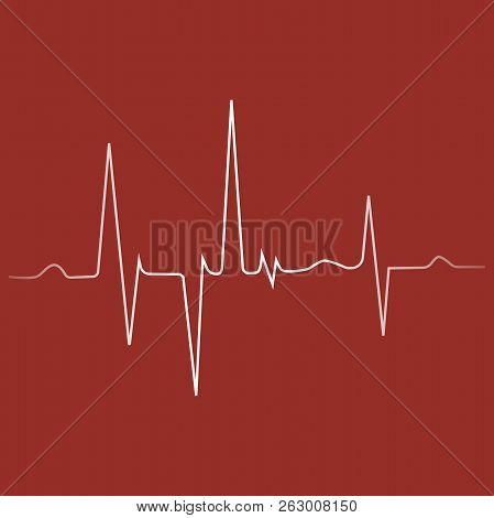 Creative Vector Illustration. Heart Pulse Icon. Vector Illustration.