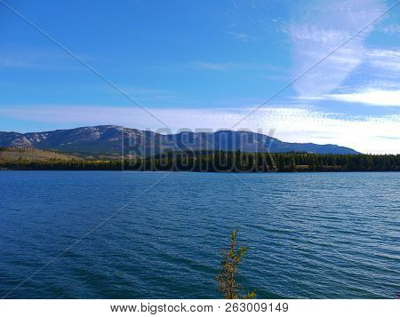 Beautiful Blue Sky And Water Of Yukon River