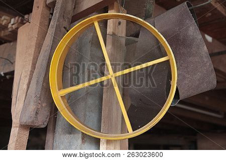 Thai Old Sieve To Use For Make The Thing Smaller Come Out Or Sort The Smaller Thing Come Out.