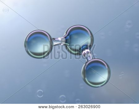 Illustration Of Molecule Model. 3D