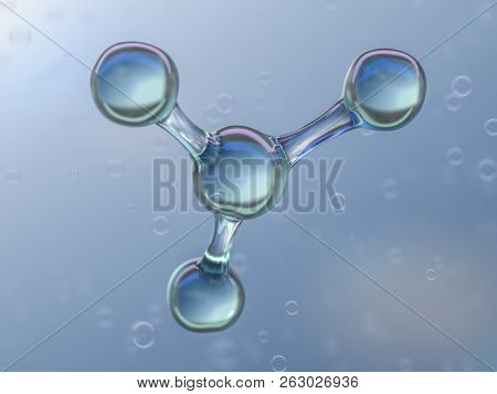 Illustration Of Molecule Model. 3D