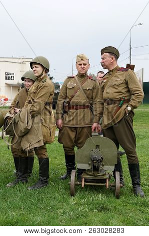 Sholokhovo, Moscow Reg./russia - May 5, 2018: Reconstruction Of One Of The Last Battles Of World War