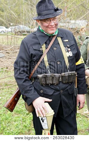 Sholokhovo, Moscow Reg./russia - May 5, 2018: Reconstruction Of One Of The Last Battles Of World War