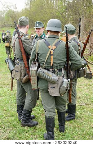 Sholokhovo, Moscow Reg./russia - May 5, 2018: Reconstruction Of One Of The Last Battles Of World War