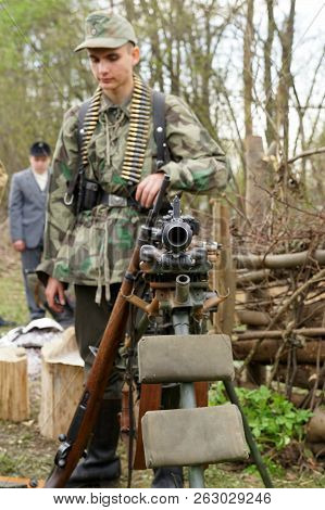 Sholokhovo, Moscow Reg./russia - May 5, 2018: Reconstruction Of One Of The Last Battles Of World War