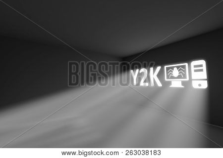 Y2k Rays Volume Light Concept 3d Illustration