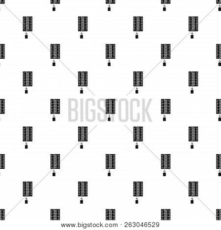Physics Dynamometer For Laboratory Work Pattern Seamless In Simple Style Illustration