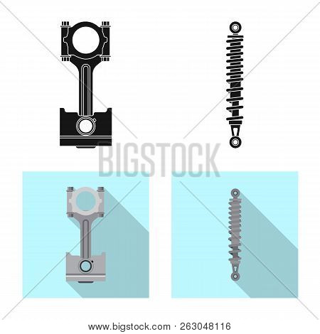 Isolated Object Of Auto And Part Icon. Set Of Auto And Car Stock Symbol For Web.