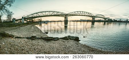 Maria Valeria Bridge Joins Esztergom In Hungary And Sturovo In Slovak Republic Across The Danube Riv