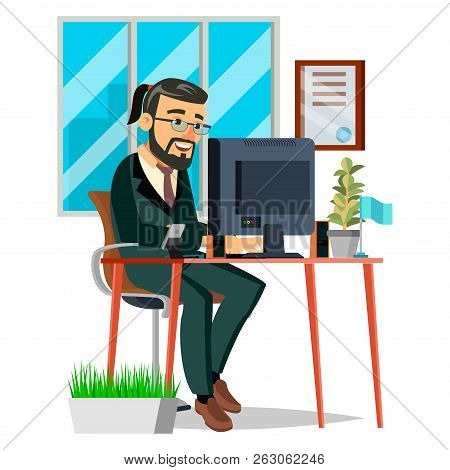 Boss Ceo Character Vector. It Startup Business Company. Body Tem