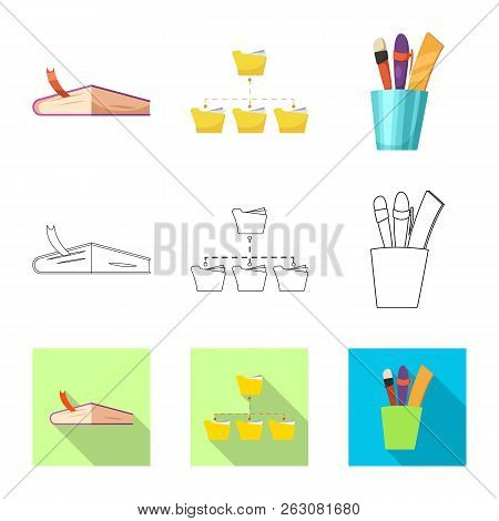 Vector Design Of Education And Learning Sign. Collection Of Education And School Stock Vector Illust