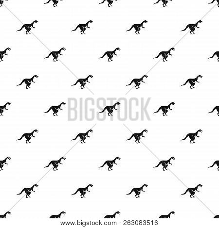 Theropod Dinosaur Pattern Seamless In Simple Style Illustration