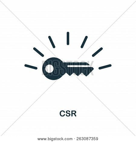 Csr Icon. Monochrome Style Design From Business Ethics Icon Collection. Ui And Ux. Pixel Perfect Csr