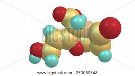 Clavulanic Acid Molecular Structure Isolated On White