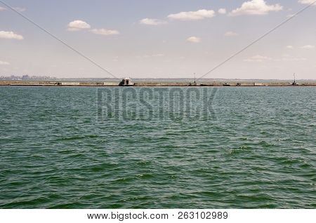 Odessa, South Of Ukraine, The Customs Area, July 10, 2018. Odessa Commercial Sea Port. Beautiful Yaс