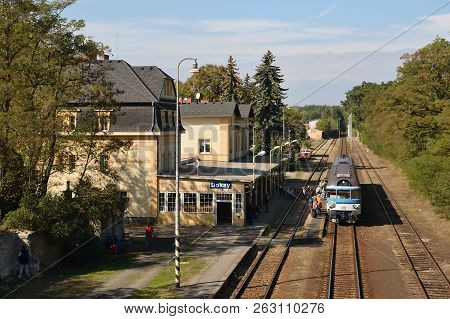 Doksy, Czech Republic - September 28, 2018: Passenger Train For Tourist In Legendary Train Station I