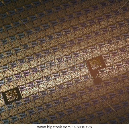Macro di microchip silikon
