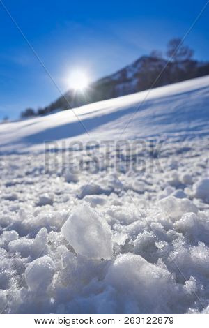 Cerler Ampriu mountain in Pyrenees of Huesca in Spain