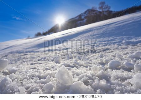 Cerler Ampriu mountain in Pyrenees of Huesca in Spain