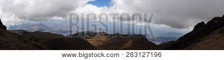 View From Ruca Pichincha Over Quito, Ecuador