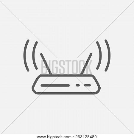 Modem Icon Line Symbol. Isolated Vector Illustration Of  Icon Sign Concept For Your Web Site Mobile 