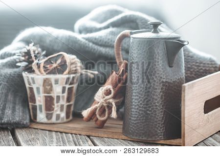 Still Life With Home Decor, The Concept Of Home Comfort