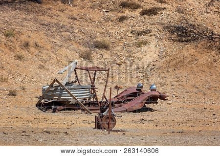 Abandoned Mining Equipment On The Sapphire Gem Fields In Australia