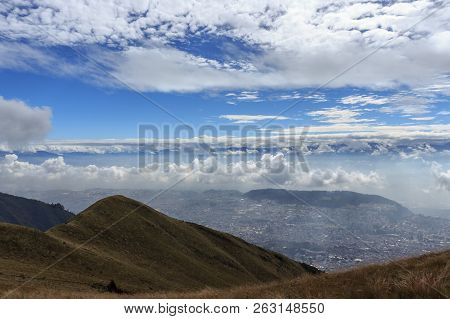 View From Ruca Pichincha Over Quito, Ecuador