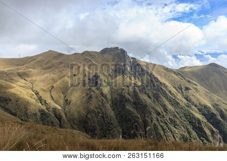 View From Ruca Pichincha Over Quito, Ecuador