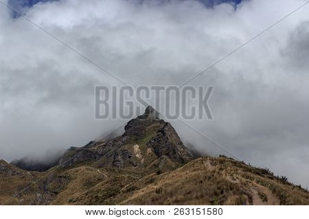 View From Ruca Pichincha Over Quito, Ecuador